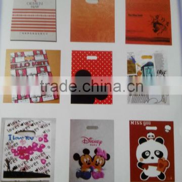 colorful high quality die cut bags for fashion consuming/customer logo