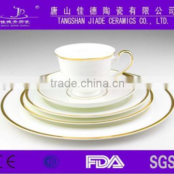 best-selling golden and eco-friendly cup and saucer with New Gold Rim