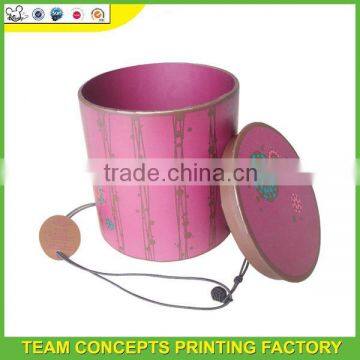 Small round cardboard boxes packaging tube