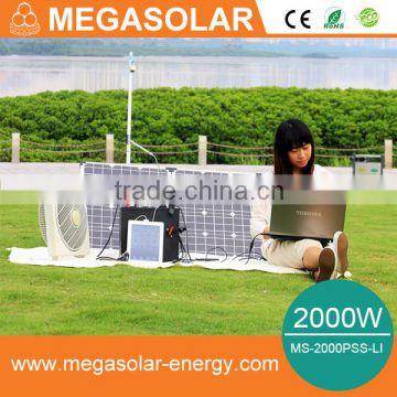 2016 2000w home appliance portable solar generator