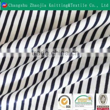 Make-to-order cotton yarn dyed printed black white stripe fabric for men's shirt fabric