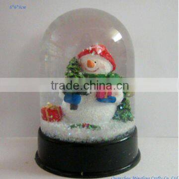 Plastic snowman small size water snow globe