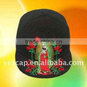 Custom embroidery flat bill snapback hat flat bill cap