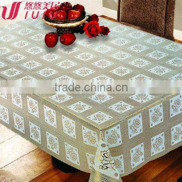 Elegant pvc lace table cloth in white color