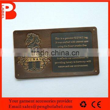 printed PU leather badge/patch Accept Size and Logo Customize