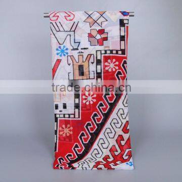 Female Big Flower Printed Tassel Scarf Autumn Popular Cotton Voile Shawls Wrap Head Pure Muslim Scarves/ Pashmina photo-5