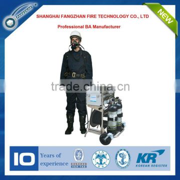 Movable wheeled breathing apparatus for industry rescue