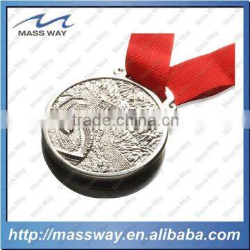 souvenir metal silver color custom die cast zinc alloy 3D Medal