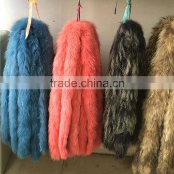 Real fur raccoon /Genuine raccoon fur strip /Raccoon fur trim for hood