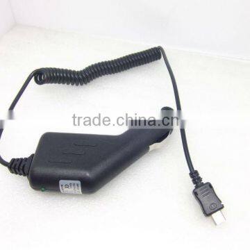 Micro usb car charger for Nook color/Nook fire with spring wire