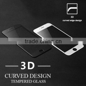 3D curved full screen cover color tempered glass screen protector for iphone6