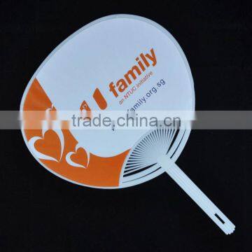 Round paper plastic fan for promotion