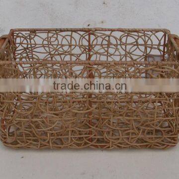 Rect. Strong Basket With Iron Frame and Handles