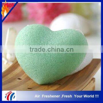 heart shape face-cleaning usage charcoal konjac sponge