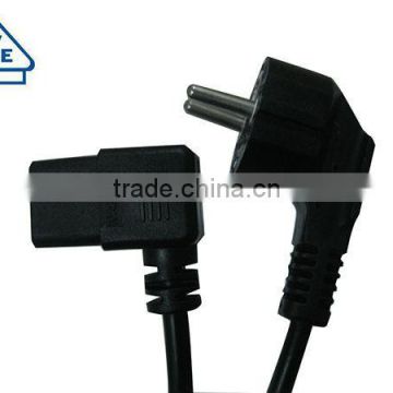 VDE power cords european standard germany 90 degree power plug