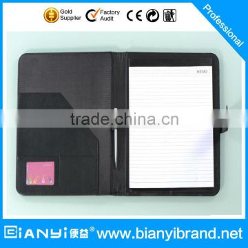 Factory Manufactured Micro Fiber Vinyl PVC PU leather folder with customized logo