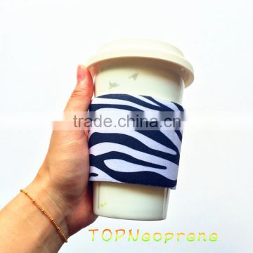 Neoprene Insulated Coffee Cup Sleeves for Cold Beverage