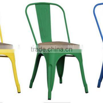 Vintage Metal Chair/wood Seat Chair/vintage Chair photo-5