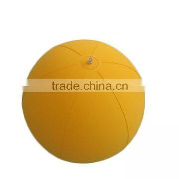 flocked inflatable ball,party favor yellow inflatable beach ball