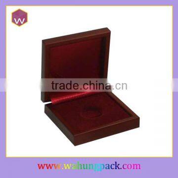 Wooden velvet medal coin box, medal packaging box (WH-0326)