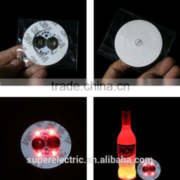 LED Light Drink Coasters, Tea Cup Coasters, LED Wine Bottle Coasters