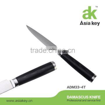 Reliable and high quality damascus blade 5 inch utility knife with pattern