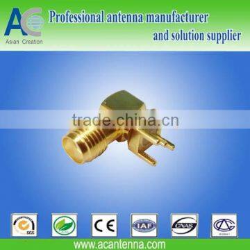 SMA R/A Female RF Coaxial connector PCB