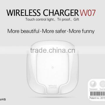 HC1001 2016 Hot Selling Protable Mobile Phone Hight Quality QI Wireless Charger for Samsung Wireless Charger w07