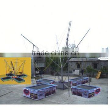 red mini trampoline, ZY-TR061	outdoor single bungee trampoline