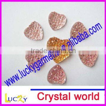 2011 new style full rhinestone resin heart shape crystal