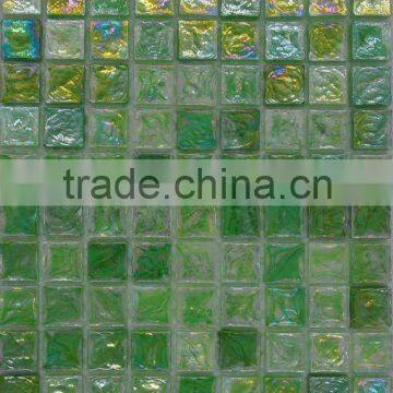 Y117 Green aqual bright colored glass mosaici vetroso cinese