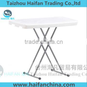 stainless steel 2.5FT plastic kitchen adjustable table /hot sell dining room table with removable legs