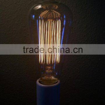 E27 Squirrel Cage Filament Light Bulb - DIY Set - Edison Bulbs - Industrial Pendant photo-2
