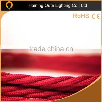 3 Cores Inside Fabric Elactric Wire Cable , Many Colors Wires and Cables for Lamp