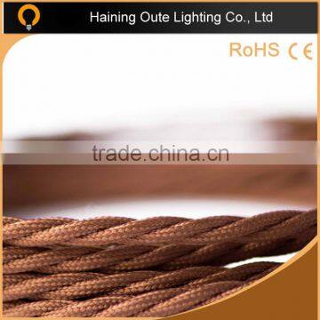 3 Cores Inside Fabric Elactric Wire Cable , Many Colors Wires and Cables for Lamp