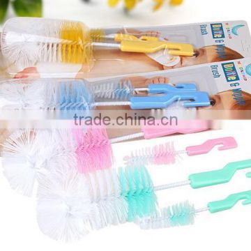 Hot selling 2PCS Milk-Bottle Cleaning Brush/baby bottle cleaning brush