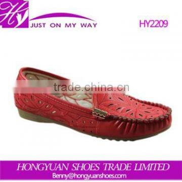 China cheap pu lady summer shoes flat shoes dong shoes