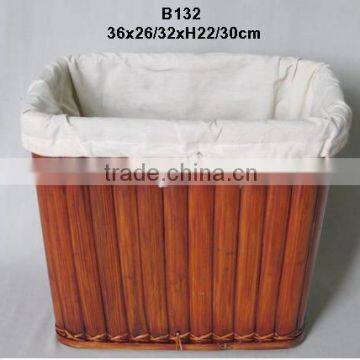 Laundry bamboo basket