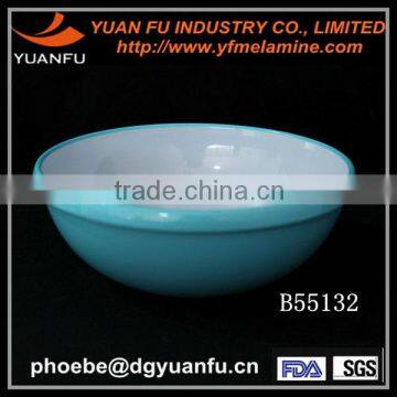 Blue plastic salad bowl design