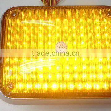 LED Ambulance Emergency Strobe Light/LED Security Emergency Flash Strobe Light(SR-AE-065H-LED-Amber)W Chrome Frame & Rubber Base