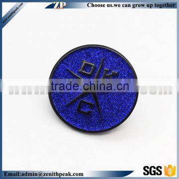 Professional custom glitter badge /custom color glitter pins/25mm glitter lapel pins                        
                                                                                Supplier's Choice