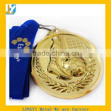 High quality 3D 7cm Diameter football medals with exsiting models