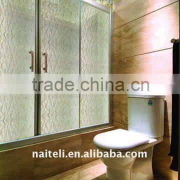 Mesh Image Decorative Acrylic Shower Doors