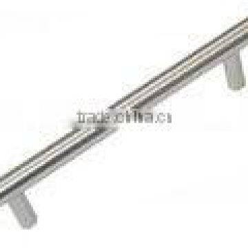Furniture Pull Handle; T Bar, Solid Steel, 128mm Drill Centers