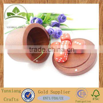 wooden dice with dice cup for KTV toy