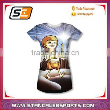 Stan Caleb 2016 stylish cartoon sublimation fashion girl/women t shirt