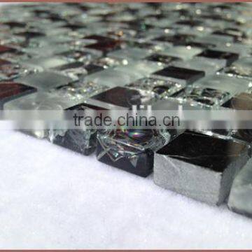 black broken glass mosaic bathroom wall tile, mosaic glass tile