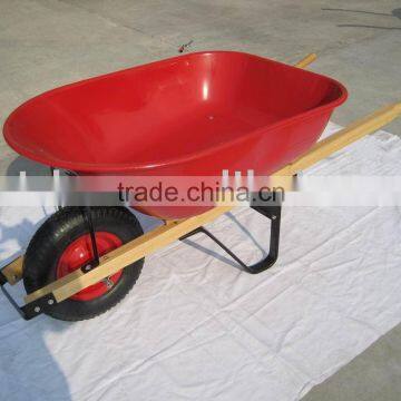 Wooden wheelbarrow