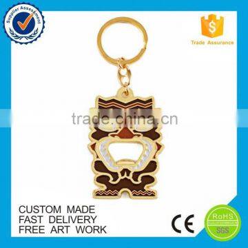 Zinc alloy custom metal bottle opener keychain with logo