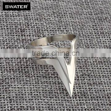 Wholesale Stainless Steel Arrow Design Silver Rings Jewelry photo-5